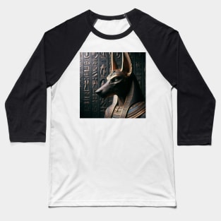 Realistic Golden Anubis Baseball T-Shirt